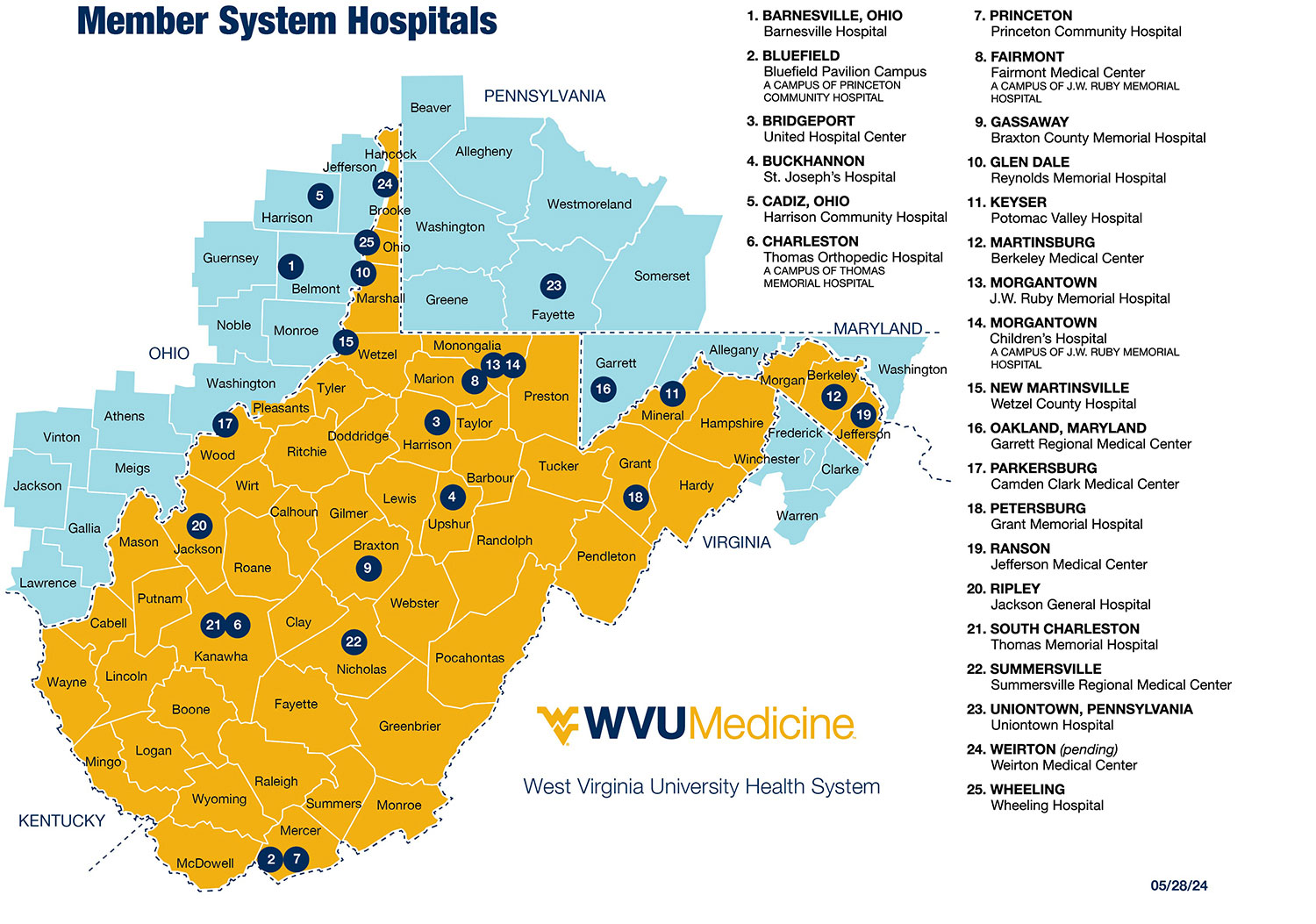WVUMSystem-Map
